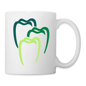 Zahn 4 Zahnarzt Dental Dentist - Tasse - Weiß - Rechts