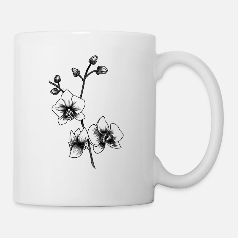 Orchideen - Tasse - Weiß