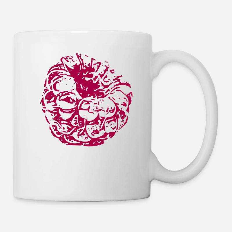 Himbeere - Tasse - Weiß