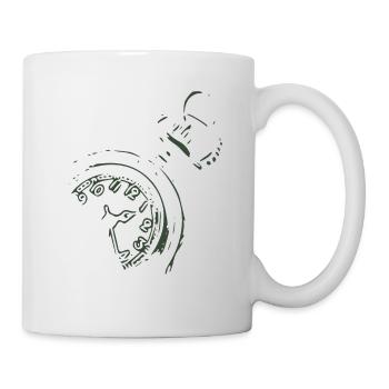 Stoppuhr schwarz - Tasse - Weiß - Rechts