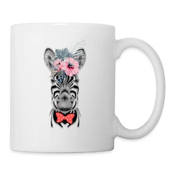 Zebra - Tasse - Weiß - Rechts