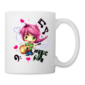 Musik ist Leben - Tasse - Weiß - Rechts