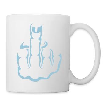 Doigt D'Honneur Geste De La Main (Fuck You Off) - Mug blanc - blanc - Droite
