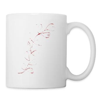 Vrille - ligne / rouge - Mug blanc - blanc - Droite