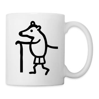 Maulwurf wandern - Tasse - Weiß - Rechts
