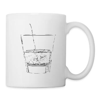 Wasserglas dunkel - Tasse - Weiß - Rechts