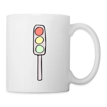 feux de circulation - Mug blanc - blanc - Droite
