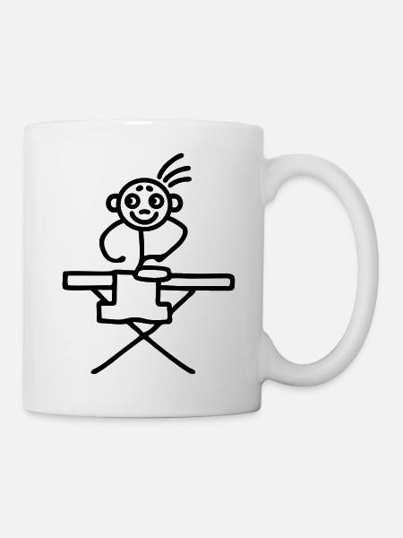 Bügeln Hausmann - Tasse - Weiß