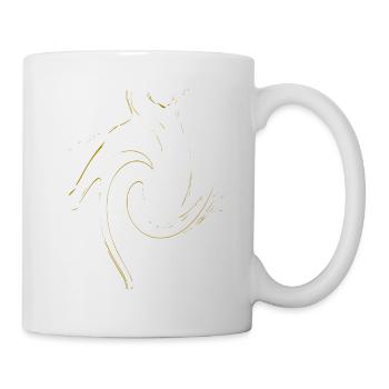 Welle gold - Tasse - Weiß - Rechts