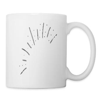 Konfetti dunkel - Tasse - Weiß - Rechts