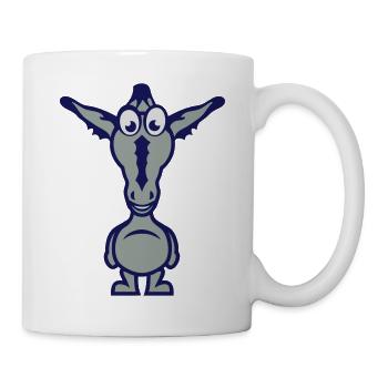 cartoonfigur lustig ass 1110 - Mug blanc - blanc - Droite