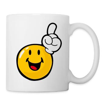 Smiley Eager - Tasse - Weiß - Rechts