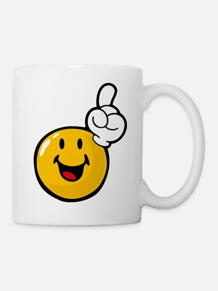 Smiley Eager - Tasse - Weiß