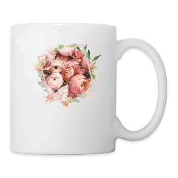 Wonderful bouquet of roses. Fashion oriented. Rose - Mug - white - Right