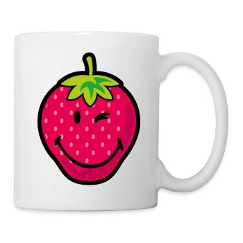 Smiley Strawberry - Mug blanc - blanc - Droite