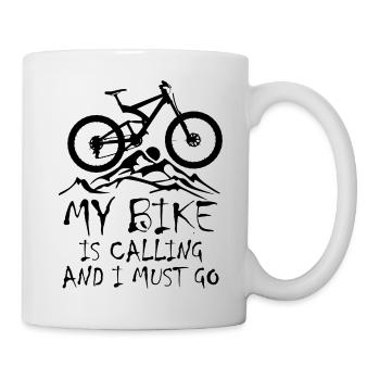 My Bike Is Calling - Tasse - Weiß - Rechts