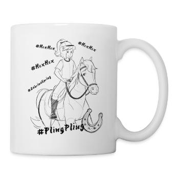 Bibi auf Sabrina Line Art #PlingPling - Tasse - Weiß - Rechts