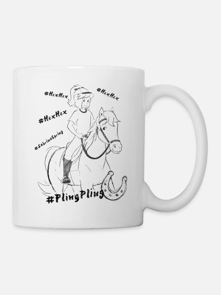 Bibi auf Sabrina Line Art #PlingPling - Tasse - Weiß