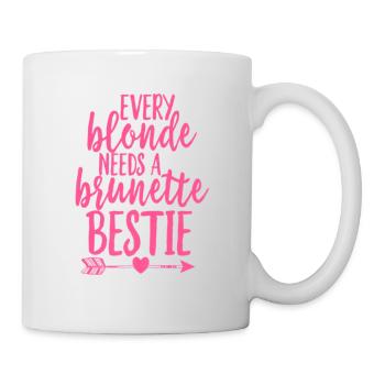 Every blonde needs a brunette beast UNISEX BF - Mug - white - Right