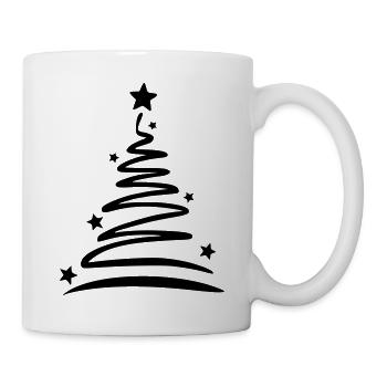 Weihnachtsbaum - Tasse - Weiß - Rechts