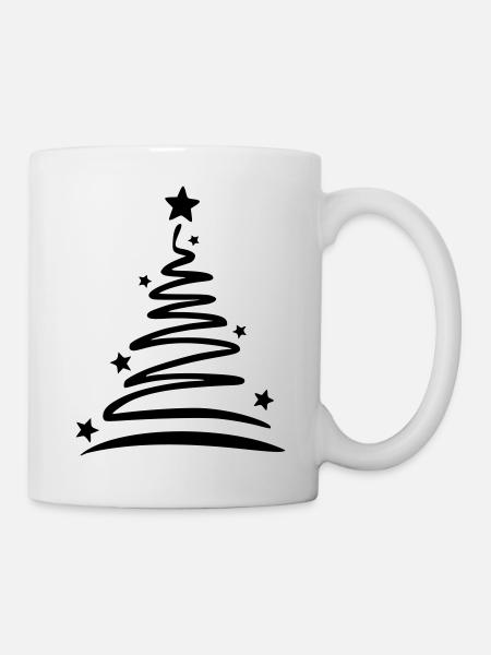 Weihnachtsbaum - Tasse - Weiß