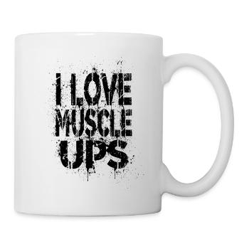 i love muscle ups - Mug - white - Right