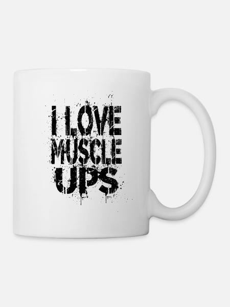 i love muscle ups - Mug - white