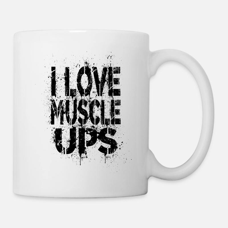 j'aime les muscles - Mug blanc - blanc