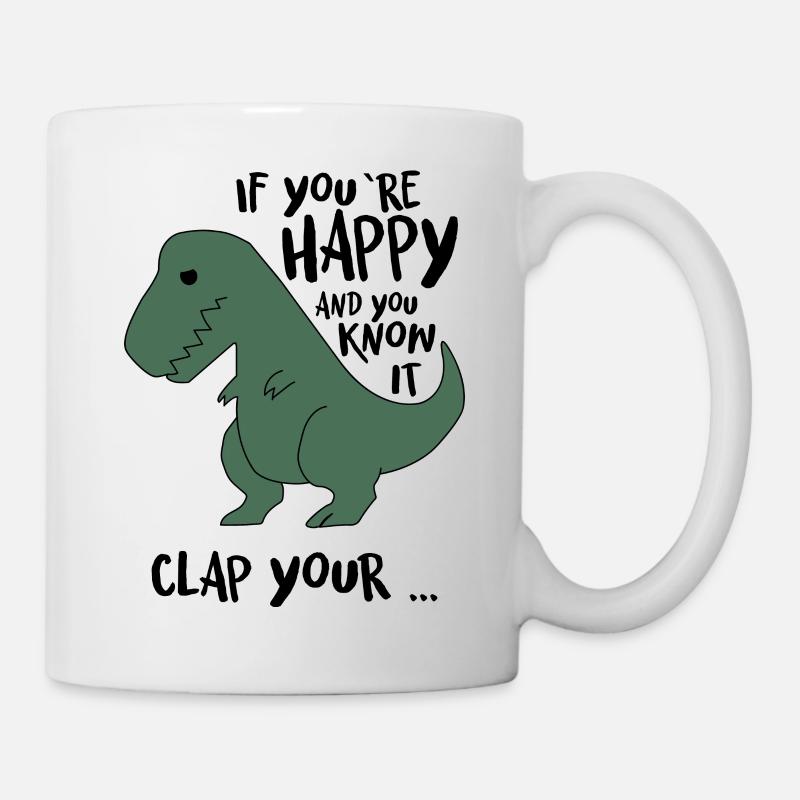 Trex Dino comic funny funny gift man woman - Mug - white