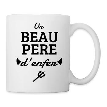 Beau Père - Papa - Fête des Peres - Enfant - Bébé - Mug blanc - blanc - Droite