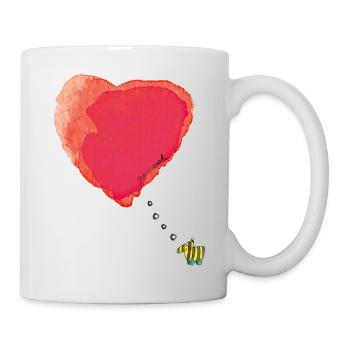 Janosch Tiger Duck Only Has Love In Mind - Mug - white - Right