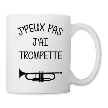 Trompette / Trompettiste / Instrument de Musique - Mug blanc - blanc - Droite