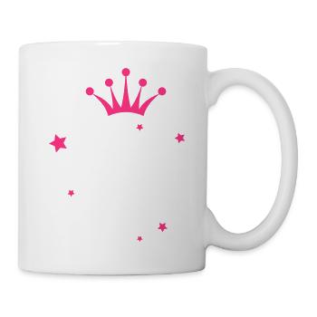 Crown with Stars - Insert Own Name/ Text - Mug - white - Right