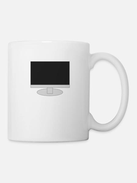 Monitor - Computer - Tasse - Weiß