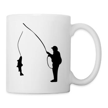 Angeln - Angeln - Fishing - Fisherman - Tasse - Weiß - Rechts
