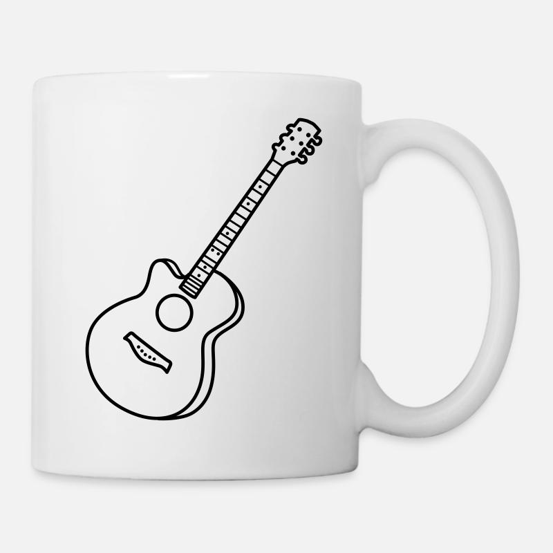 Gitarre - Tasse - Weiß