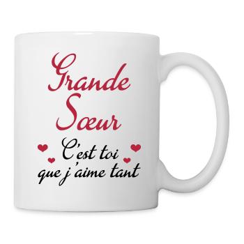 Grande Soeur Sœur Sister Schwester Bébé Baby - Mug - white - Right