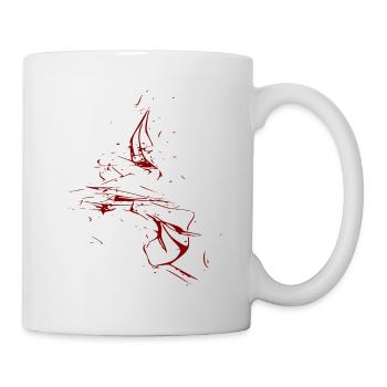 Gouttes de couleur - ligne / rouge - Mug blanc - blanc - Droite