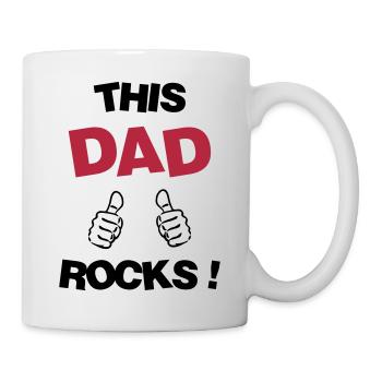 Papa Fête des Pères Naissance Bébé Anniversaire - Mug blanc - blanc - Droite
