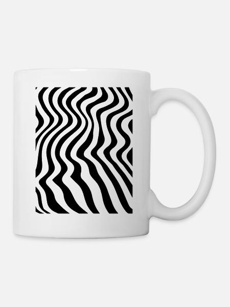 Databending Lines - Tasse - Weiß