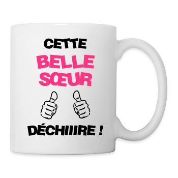 Sister in law Brother Schwester Belle Soeur Frère - Mug - white - Right