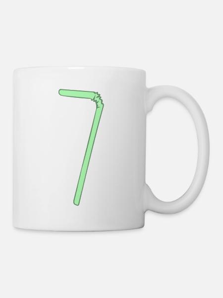 Strohhalm - Geschenkidee - Tasse - Weiß