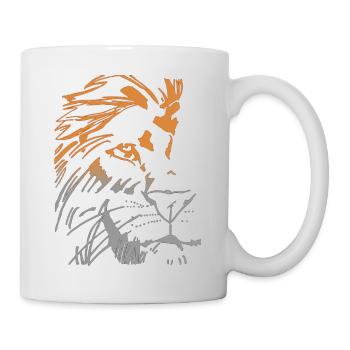 Löwenmodell 2 - Tasse - Weiß - Rechts