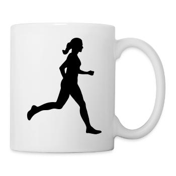 Running Woman, runner - Mug blanc - blanc - Droite