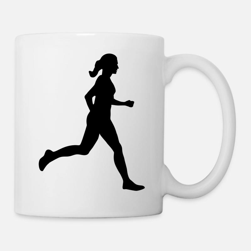 Running Woman, runner - Mug blanc - blanc