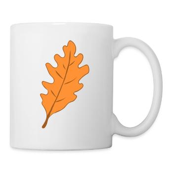Chêne - feuille - automne - Mug blanc - blanc - Droite
