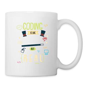Coding Is Like Magic But Real - Mug - white - Right