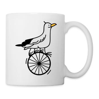 begabte Möwe - Tasse - Weiß - Rechts