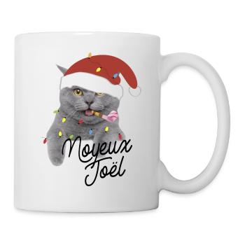 CHAT NOYEUX JOEL JOYEUX NOEL - Mug blanc - blanc - Droite