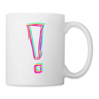 Points d’exclamation - Dessin-trait - Mug blanc - blanc - Droite